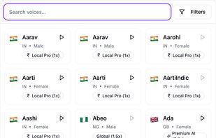 98+ realistic voices