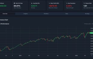 Backtest results - equity curve