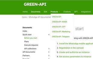 List of GREEN-API products