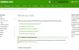 Full documentation about all GREEN-API products, SDK, and integration