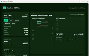 GreenCrow USDT Miner