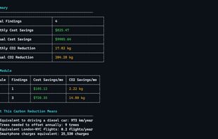 GreenOps Cloud Scan screenshot 2