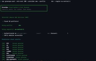 GreenOps Cloud Scan screenshot 1
