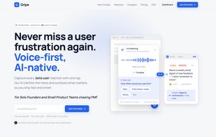Homepage: one-tap voice or text feedback widget, live on your app. GDPR-clean, EU-hosted.