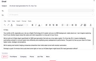 AI generating email