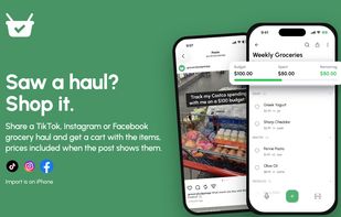 Import a TikTok, Instagram or Facebook grocery haul into a cart