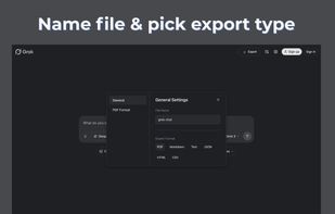 Grok to PDF screenshot 2