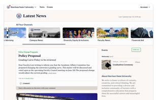A Group’s home page in GroupNews, with all the internal news collated together.