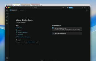 Finder, VS Code, a browser and Notes in one group, with colored tabs