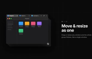 Move or resize one window and the whole group follows