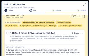 Co-Create experiments based on your requirements