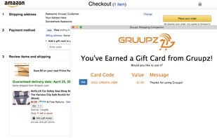 Gift card rewards (issued when you reach a $5 balance) are easy to apply next time you checkout.