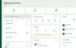 Maker dashboard: Manage users, track journeys, and analyze results