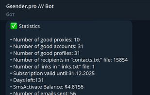 Statistics in the telegram bot