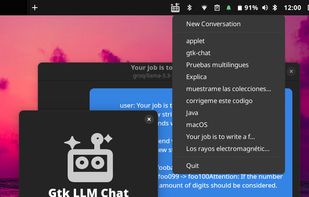 Gtk LLM Chat screenshot 1