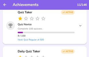User Achievements