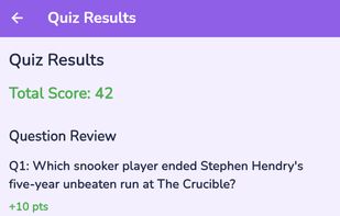 Quiz Results