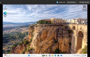 The console: a Windows 11 guest's screen inside Guestbay