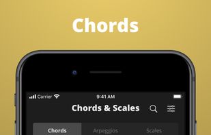 A huge interactive chords library. See and hear notes or intervals.