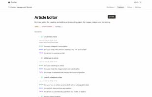 Features and scenarios creation