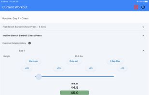 Gym Log Track screenshot 1