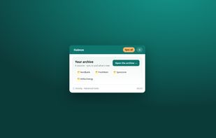 The toolbar popup is a fast launcher into your archive.