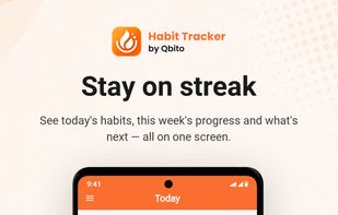 View today's habits, current streaks, weekly progress and upcoming reminders in one place.