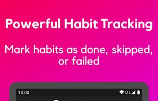 Powerful Habit Tacking. Mark habit as done, skipped or failed.