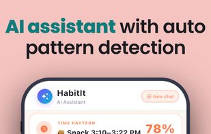 Built-in AI assistant with pattern detection. Ask why Tuesday is always hard, what triggers your cravings, or whether your taper is actually working.
