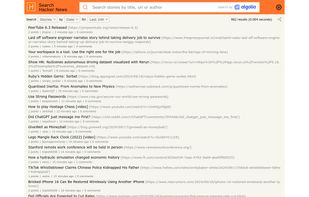 Hacker News Search screenshot 1