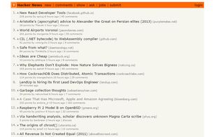 Hacker News screenshot 1