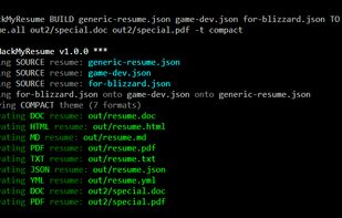 HackMyResume screenshot 1