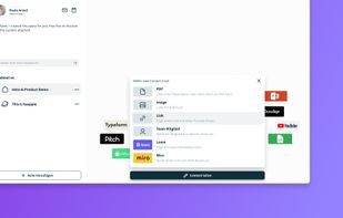 Share Sales Content from Loom, Powepoint, Pitch, YouTube, DocuSign and more just by adding the Link to the page. Use Headlines and Text Elements to customize the page for your customer.