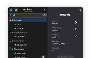 Search your network list
