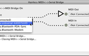 Hairless MIDI<->Serial Bridge screenshot 1
