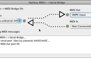 Hairless MIDI<->Serial Bridge screenshot 2