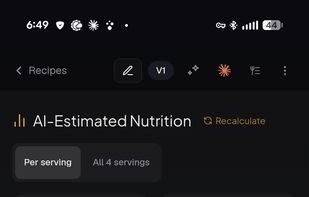Halite estimates nutrition for every recipe you clip.