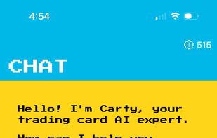 Chat with Carty AI expert assistant for sports card grading advice.