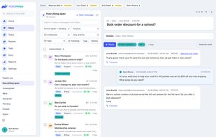 A conversation with replies sent from your own address