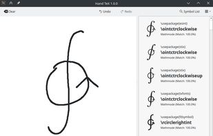 Hand TeX screenshot 1