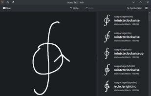 Hand TeX screenshot 1