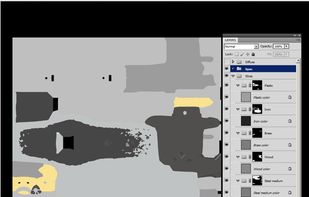 The resulting PSD pulls in all the naming and colors done in handplane and looks like this