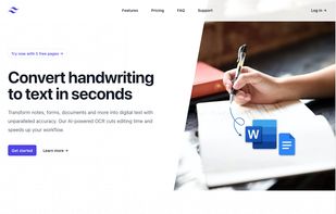 Home page of HandwritingOCR.com