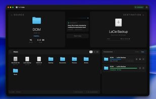 Offloading a memory card, with live hash verification of every file
