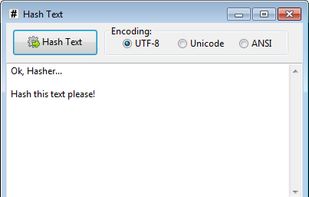 Hash text