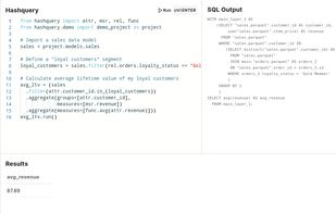 Hashquery screenshot 2
