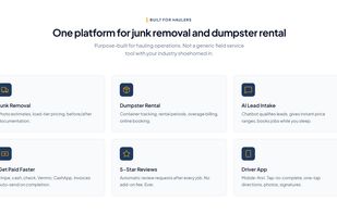 One platform for junk removal and dumpster rental