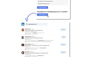 One click to get to LinkedIn people page