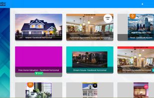Dashboard for template selection