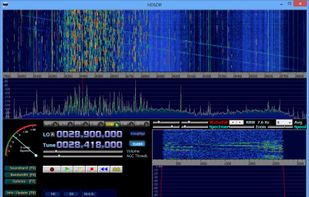 Receiving the whole 10m band with HDSDR and Perseus under Windows8 64bit.